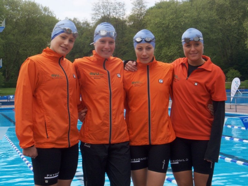 1. Bundesliga: v.l.n.r. Carolin Nordkamp, Wencke Stoltz, Linda Klauke, Camilla Pedersen