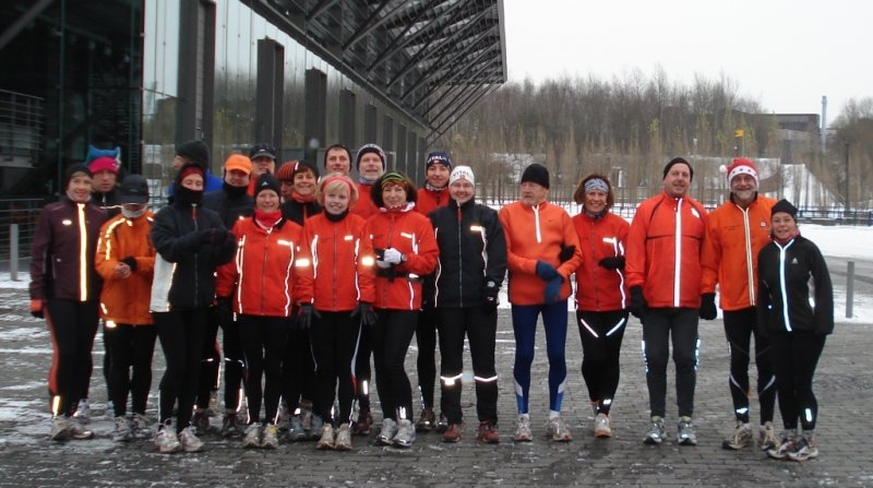 Etwas verfroren vor dem Lauf...