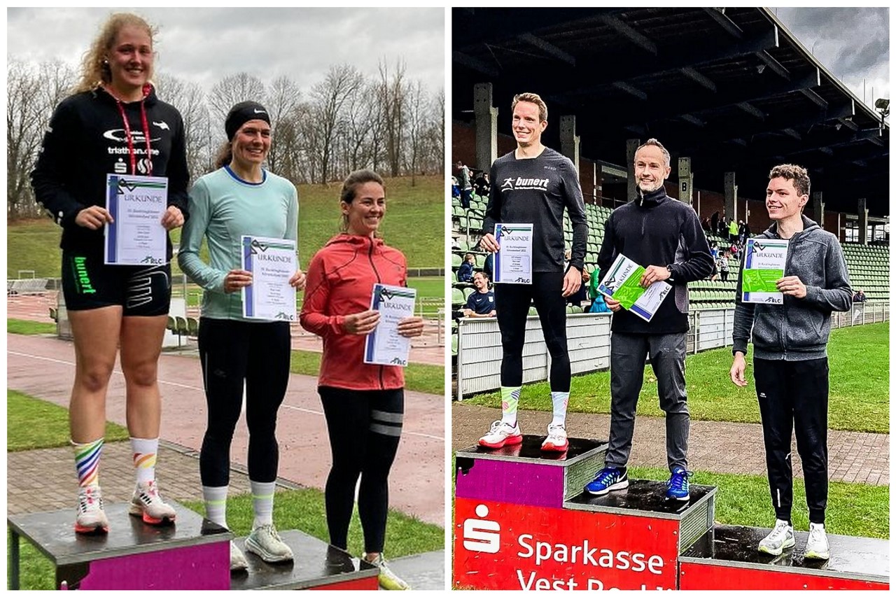 2022 12 31 Collage Silvesterlauf Recklinghausen Mann Lisa Schaefer Anna Schaefer Till