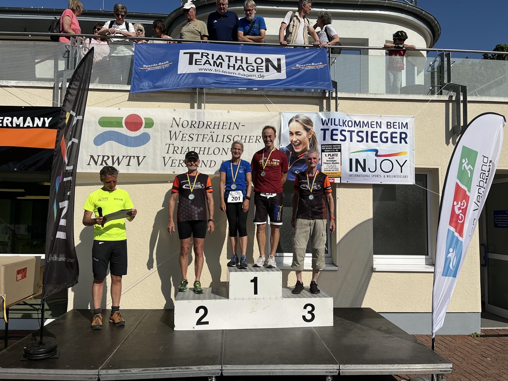2023 06 04 Triathlon Hagen Volksdistanz Andreas Kapka Platz 2 Ulrich Pfalz Platz 3