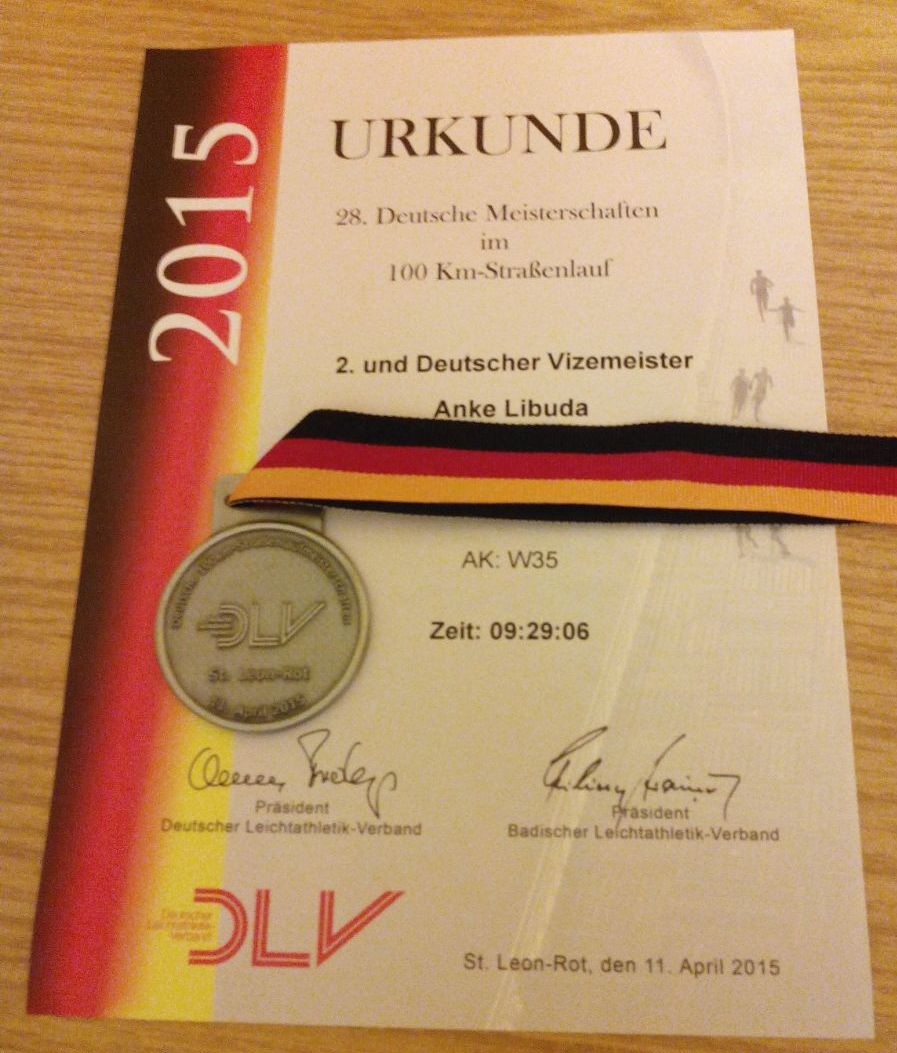 2015.04.11 DM 100 km Urkunde A. Libuda