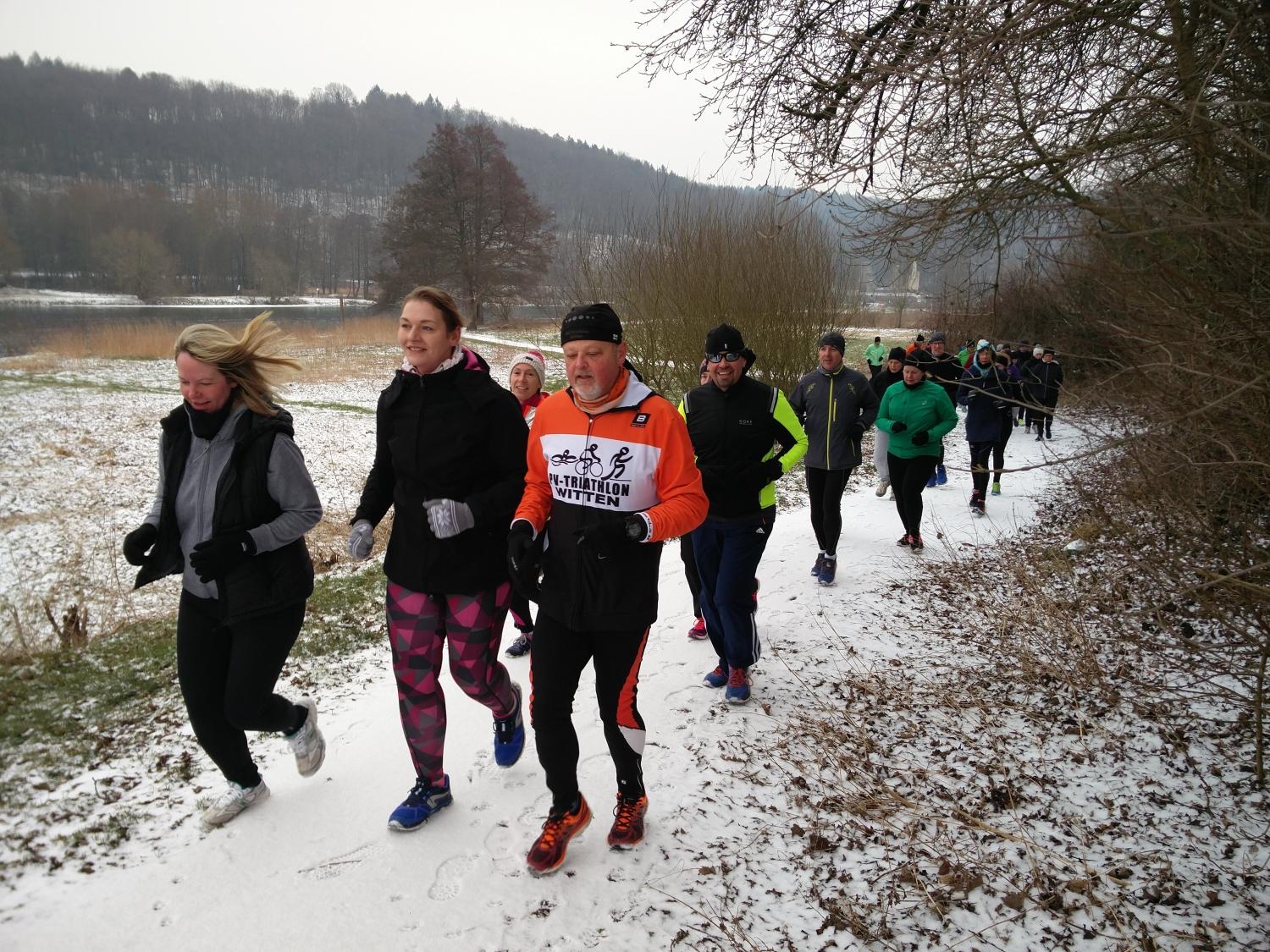 Anfängerlaufkurs im Schnee